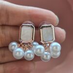 Pearl Square Earrings